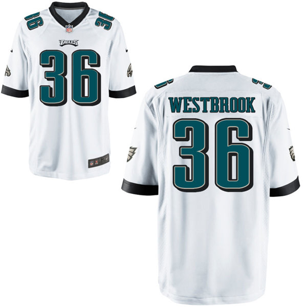 Youth Philadelphia Eagles Retired Player #36 Brian Westbrook Nike White Limited Jersey