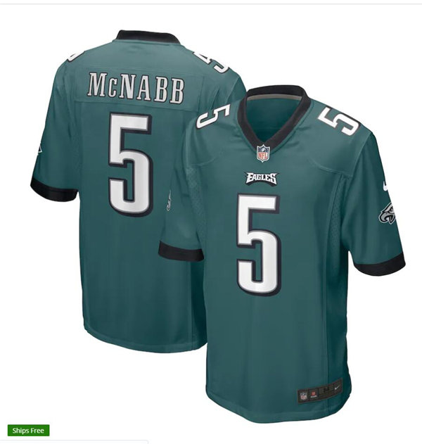 Youth Philadelphia Eagles Retired Player #5 Donovan McNabb Nike Midnight Green Limited Jersey
