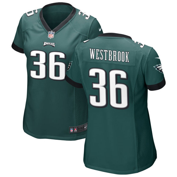 Womens Philadelphia Eagles Retired Player #36 Brian Westbrook Nike Midnight Green Limited Jersey