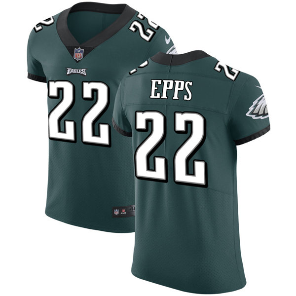 Mens Philadelphia Eagles #22 Marcus Epps Nike Midnight Green Vapor Limited Jersey