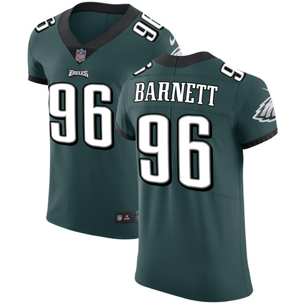 Mens Philadelphia Eagles #96 Derek Barnett Nike Midnight Green Vapor Limited Jersey