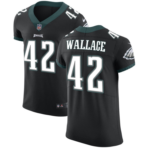 Mens Philadelphia Eagles #42 K'Von Wallace Nike Black Vapor Limited Jersey