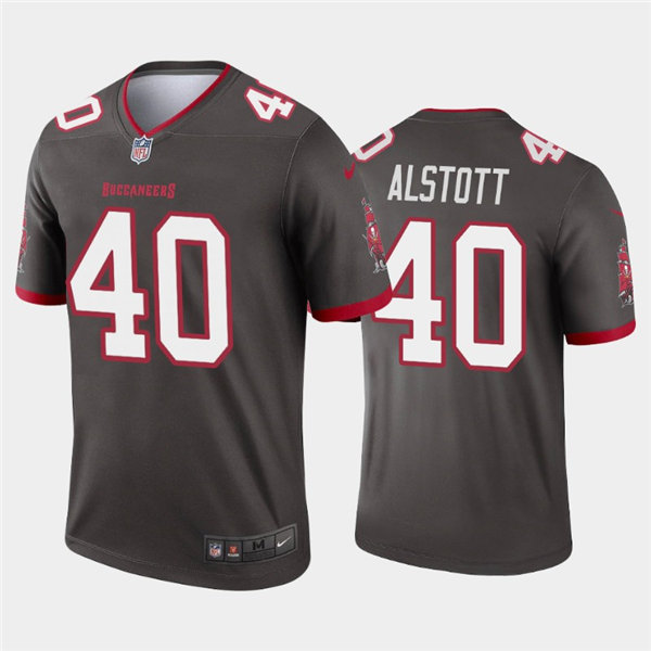 Youth Tampa Bay Buccaneers Retired Player #40 Mike Alstott Nike Pewter Alternate Limited Jersey