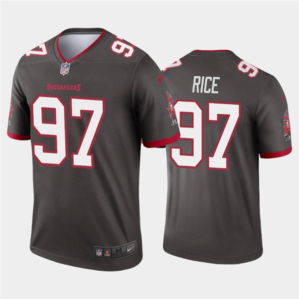 Youth Tampa Bay Buccaneers Retired Player #97 Simeon Rice Nike Pewter Alternate Limited Jersey