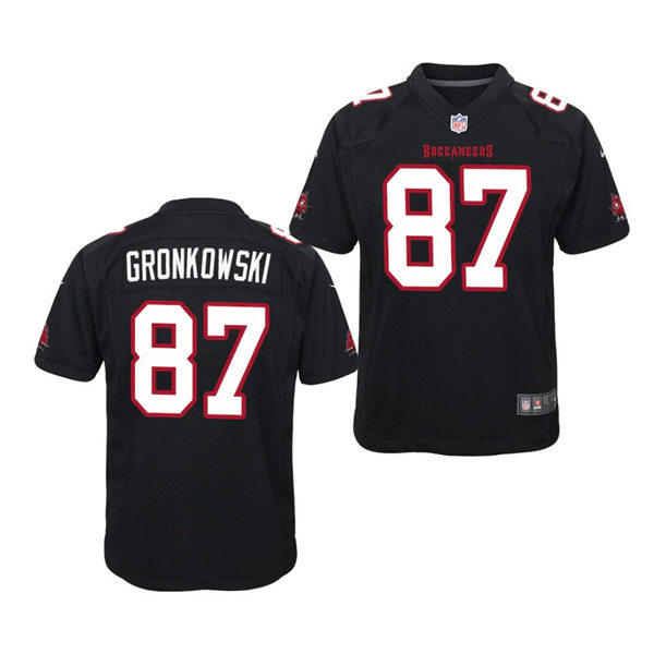 Youth Tampa Bay Buccaneers #87 Rob Gronkowski Nike Black Game Fashion Jersey
