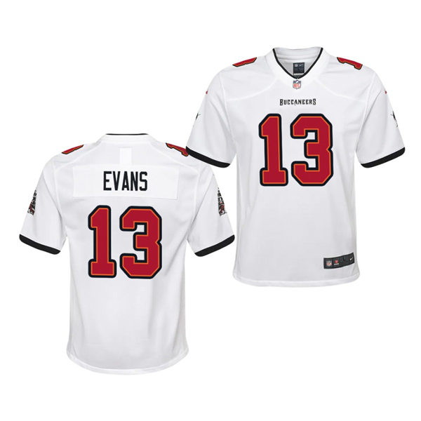 Youth Tampa Bay Buccaneers #13 Mike Evans Nike Road White Limited Jersey