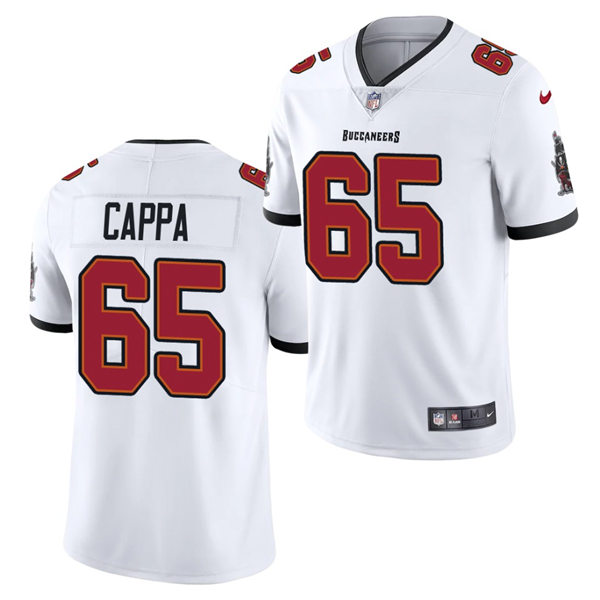 Mens Tampa Bay Buccaneers #65 Alex Cappa Nike Road White Vapor Limited Jersey