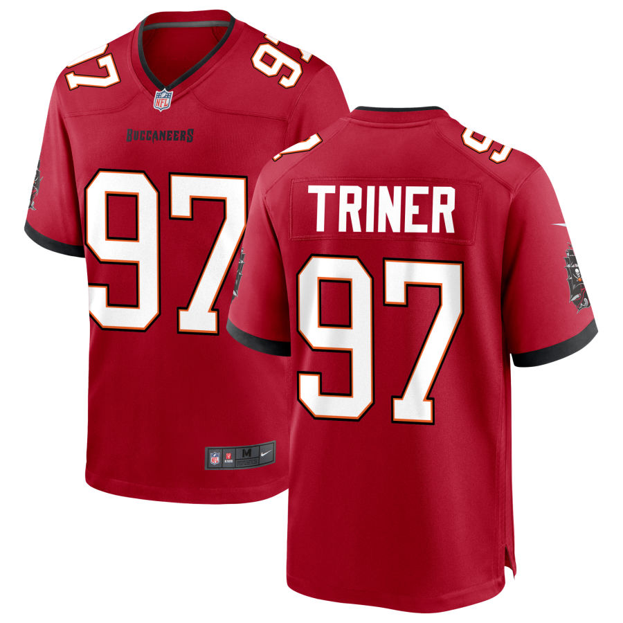 Mens Tampa Bay Buccaneers #97 Zach Triner Nike Home Red Vapor Limited Jersey