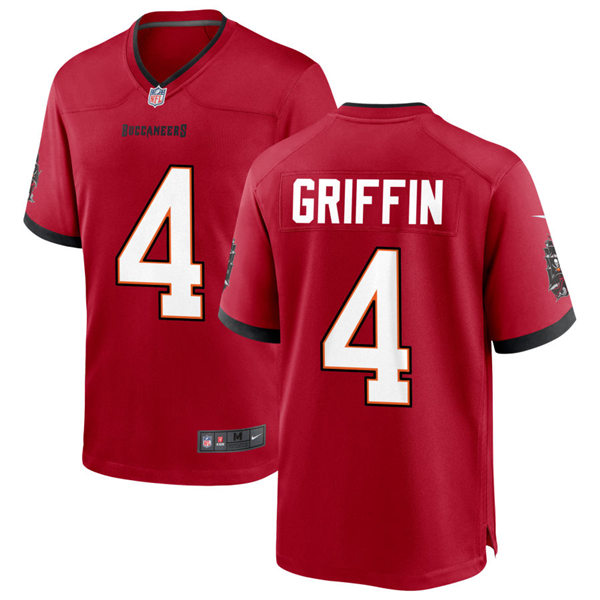 Mens Tampa Bay Buccaneers #4 Ryan Griffin Nike Home Red Vapor Limited Jersey