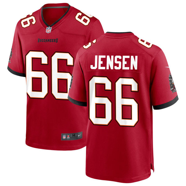 Mens Tampa Bay Buccaneers #66 Ryan Jensen Nike Home Red Vapor Limited Jersey