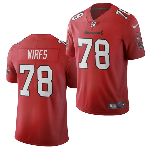 Mens Tampa Bay Buccaneers #78 Tristan Wirfs Nike Home Red Vapor Limited Jersey
