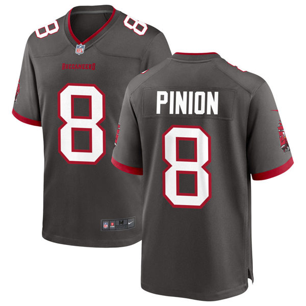 Mens Tampa Bay Buccaneers #8 Bradley Pinion Nike Pewter Alternate Vapor Limited Jersey
