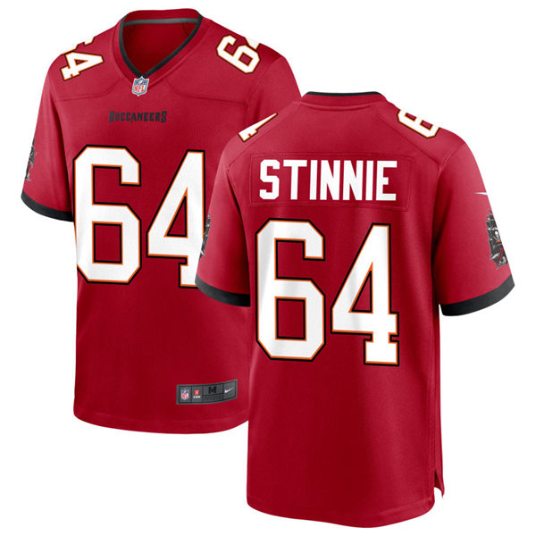 Mens Tampa Bay Buccaneers #64 Aaron Stinnie Nike Home Red Vapor Limited Jersey