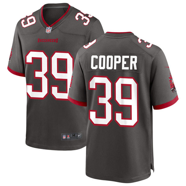 Mens Tampa Bay Buccaneers #39 Chris Cooper Nike Pewter Alternate Vapor Limited Jersey