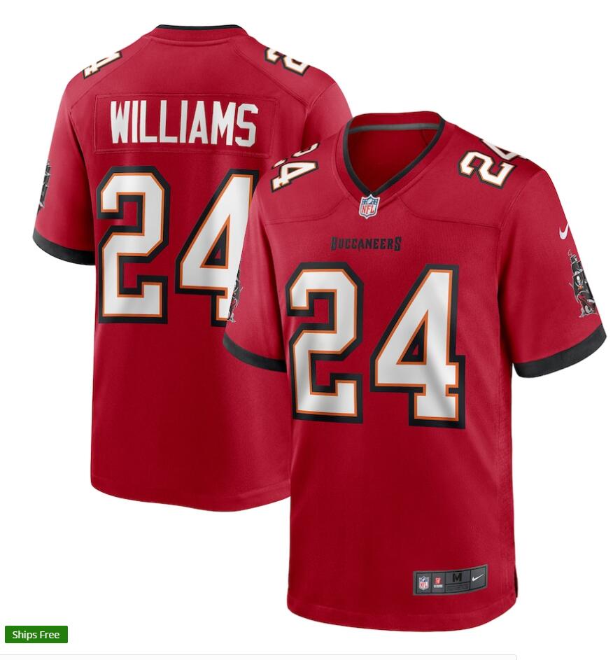 Mens Tampa Bay Buccaneers Retired Player #24 Cadillac Williams Nike Home Red Vapor Limited Jersey