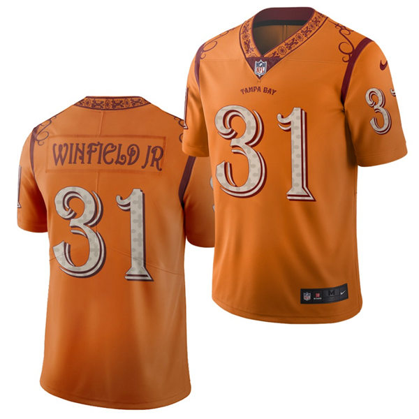 Mens Tampa Bay Buccaneers #31 Antoine Winfield Jr. Nike Orange City Edition Vapor Limited Jersey