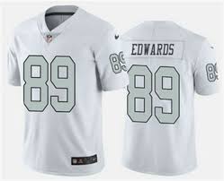 Mens Las Vegas Raiders #89 Bryan Edwards Nike White Color Rush Legend Player Jersey