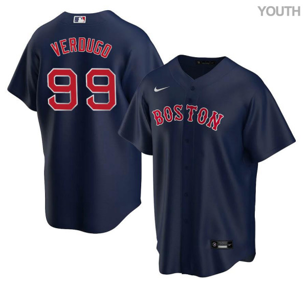 Youth Boston Red Sox #99 Alex Verdugo Nike Navy Alternate Cool Base Jersey