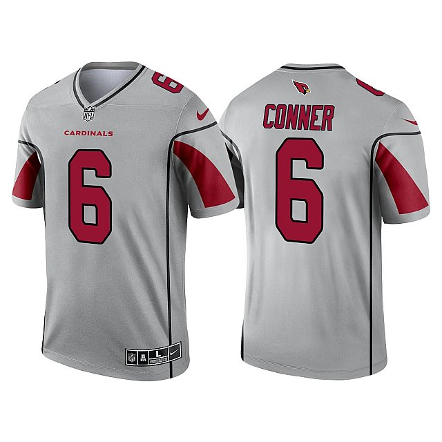 Men Arizona Cardinals #6 James Conner 2021 Inverted Legend Silver Jersey