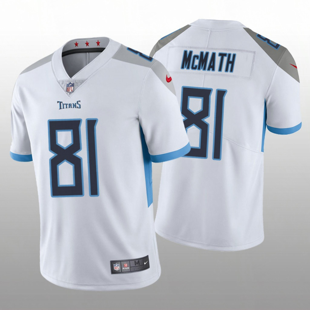 Men's Tennessee Titans #81 Racey McMath White Vapor Limited Nike Jersey