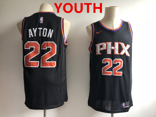 Youth Phoenix Suns #22 Deandre Ayton Black Nike Swingman Stitched NBA Jersey
