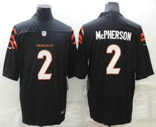 Men's Cincinnati Bengals #2 Evan McPherson NEW Black 2021 Vapor Untouchable Stitched NFL Nike Limited Jersey
