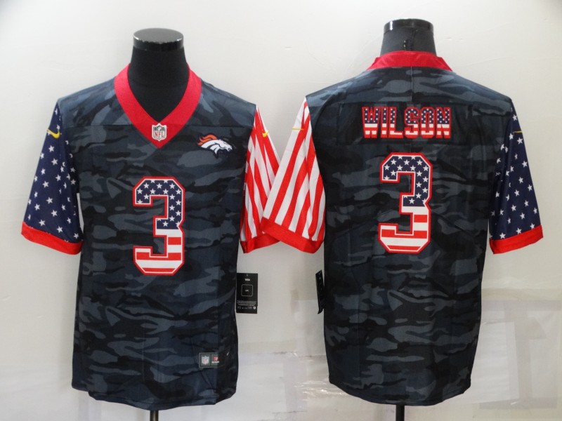 Men's Denver Broncos #3 Russell Wilson USA Camo 2020 Salute To Service Stitched NFL Nike Limited Jersey
