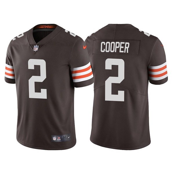 Men's Cleveland Browns #2 Amari Cooper Brown Vapor Untouchable Limited Stitched Jersey