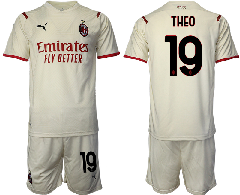 Men 2021-2022 Club AC Milan away cream 19 Soccer Jersey