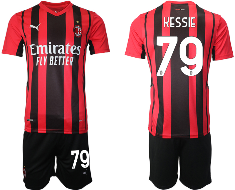 Men 2021-2022 Club AC Milan home red 79 Soccer Jersey