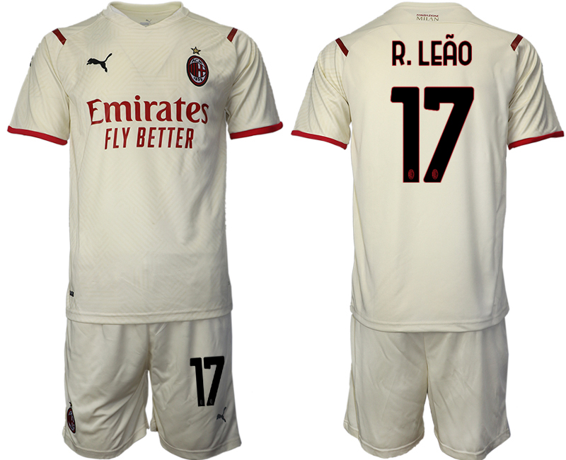 Men 2021-2022 Club AC Milan away cream 17 Soccer Jersey
