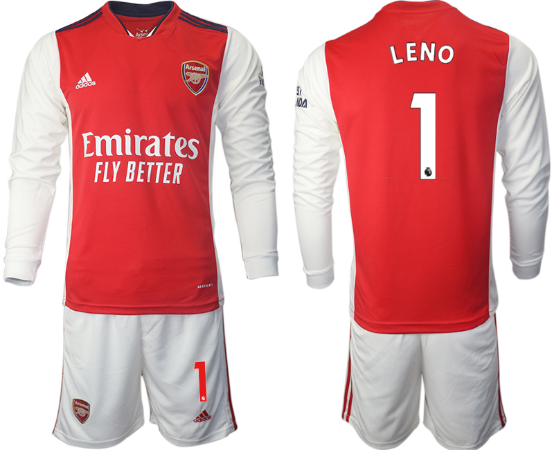 Men 2021-2022 Club Arsenal home red Long Sleeve 1 Soccer Jersey