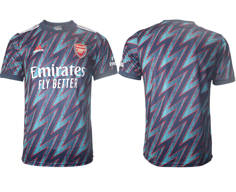 Men 2021-2022 Club Arsenal Second away aaa version blue blank Soccer Jersey