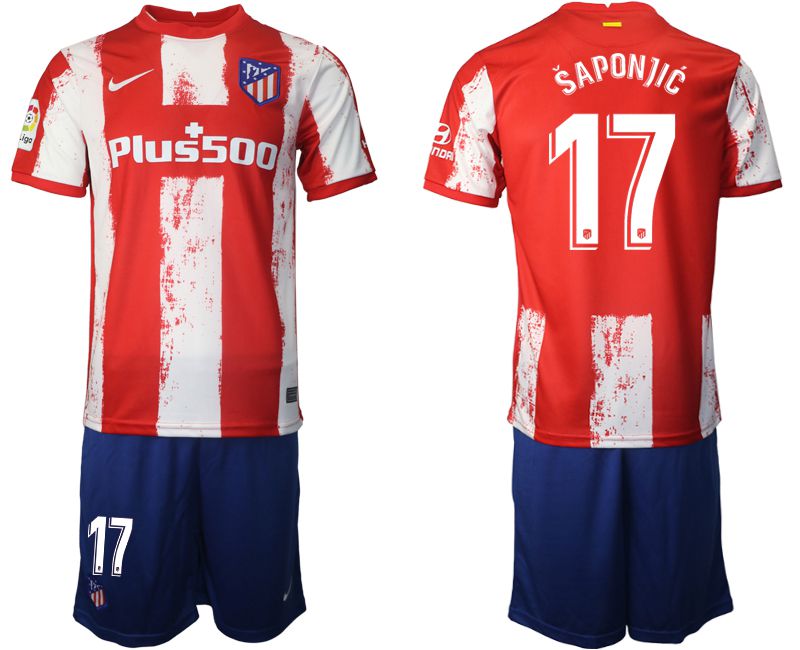 Men 2021-2022 Club Atletico Madrid home red 17 Nike Soccer Jersey