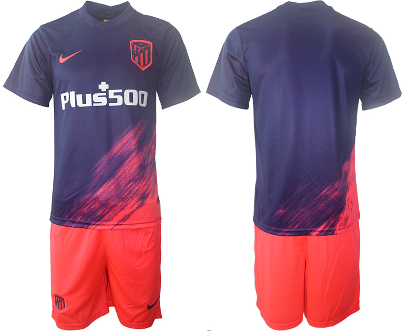 Men 2021-2022 Club Atletico Madrid away purple blank Soccer Jersey