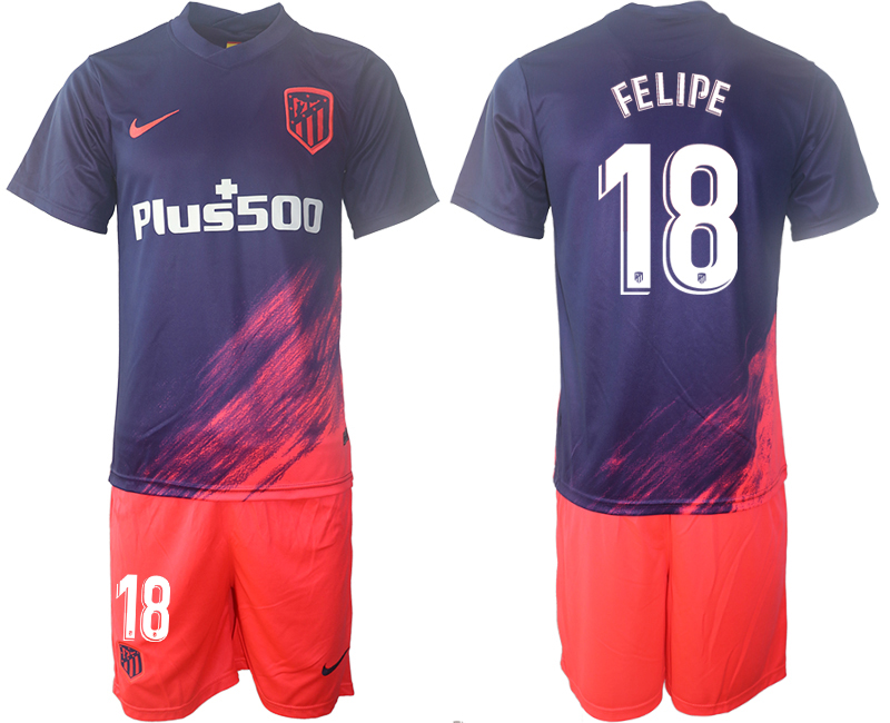 Men 2021-2022 Club Atletico Madrid away purple 18 Soccer Jersey