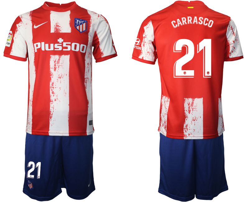 Men 2021-2022 Club Atletico Madrid home red 21 Nike Soccer Jersey