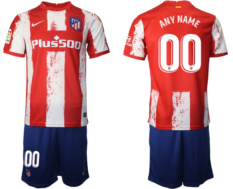 Men 2021-2022 Club Atletico Madrid home red customized Nike Soccer Jersey