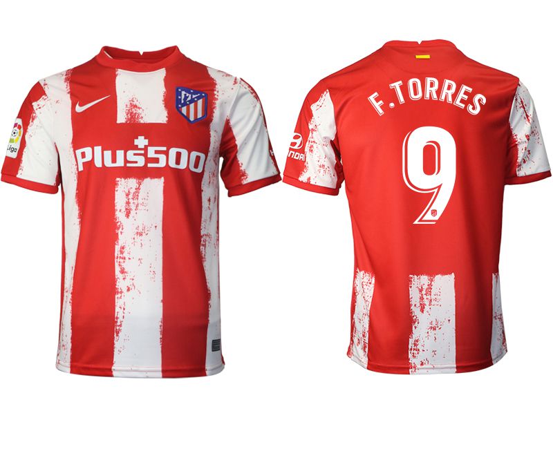 Men 2021-2022 Club Atletico Madrid home aaa version red 9 Nike Soccer Jersey