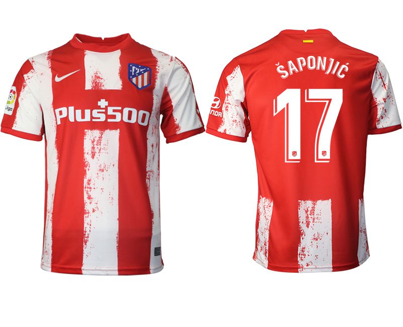 Men 2021-2022 Club Atletico Madrid home aaa version red 17 Nike Soccer Jersey