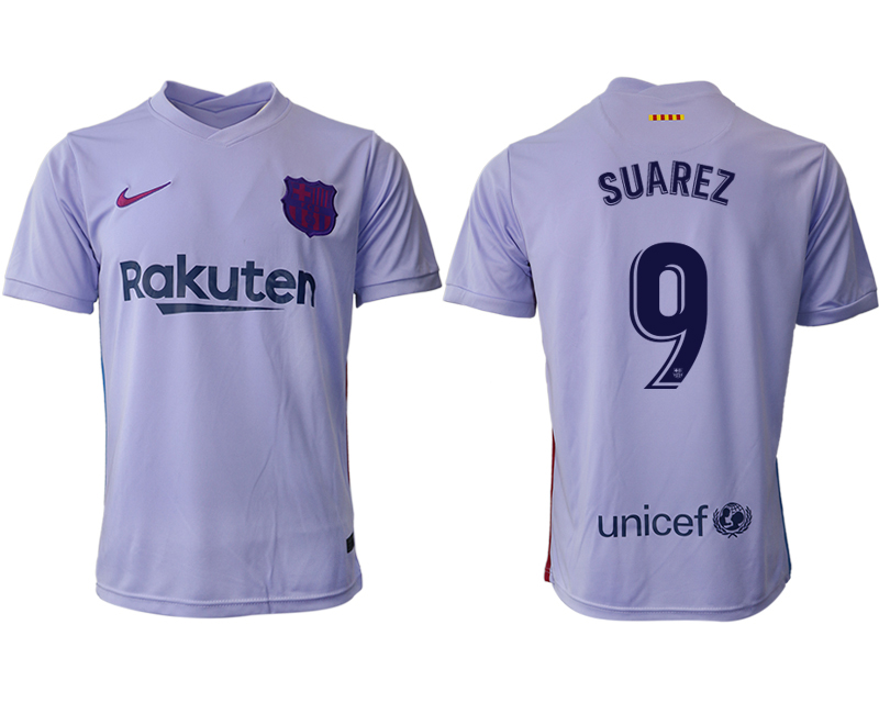 Men 2021-2022 Club Barcelona away aaa version purple 9 Soccer Jerseys
