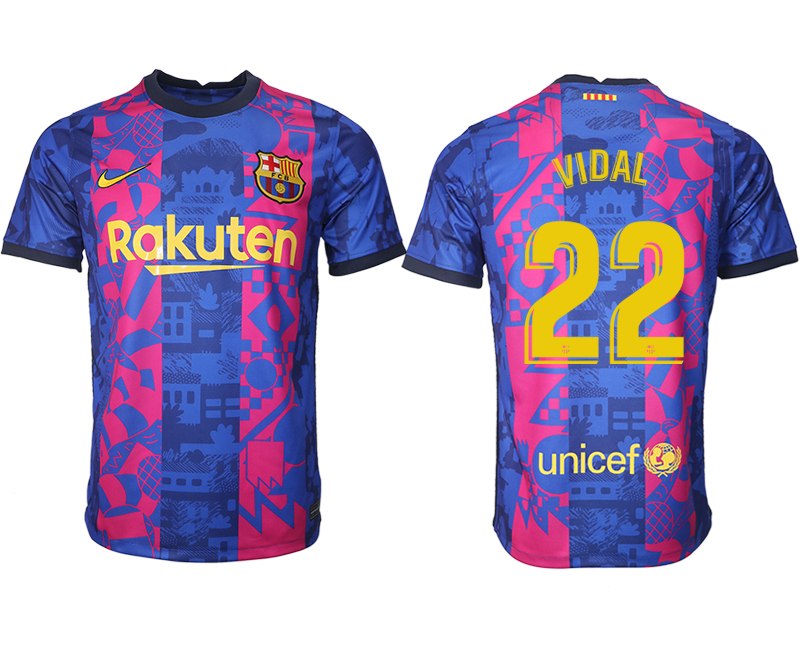Men 2021-2022 Club Barcelona blue training suit aaa version 22 Soccer Jersey