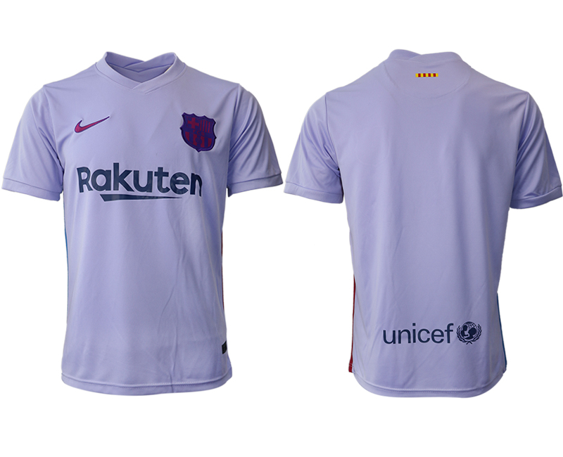 Men 2021-2022 Club Barcelona away aaa version purple blank Soccer Jersey
