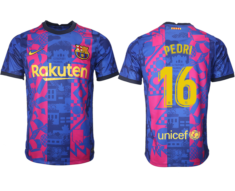 Men 2021-2022 Club Barcelona blue training suit aaa version 16 Soccer Jersey