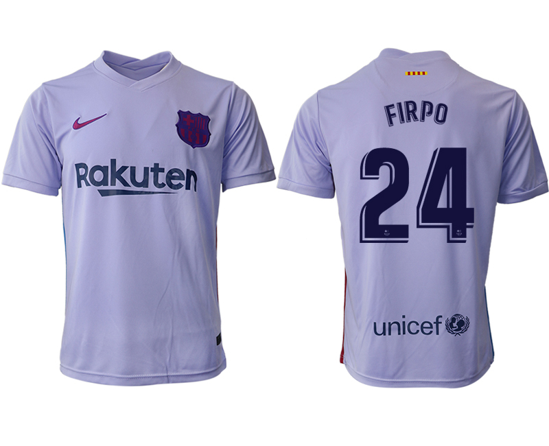 Men 2021-2022 Club Barcelona away aaa version purple 24 Soccer Jersey