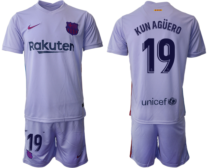 Men 2021-2022 Club Barcelona away purple 19 Soccer Jersey