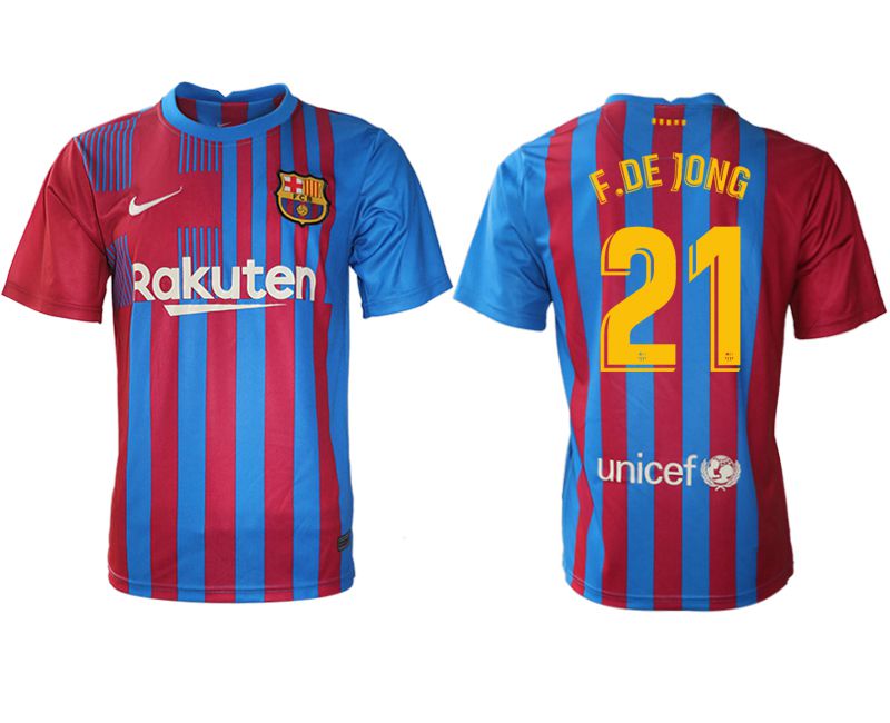 Men 2021-2022 Club Barcelona home aaa version red 21 Nike Soccer Jersey
