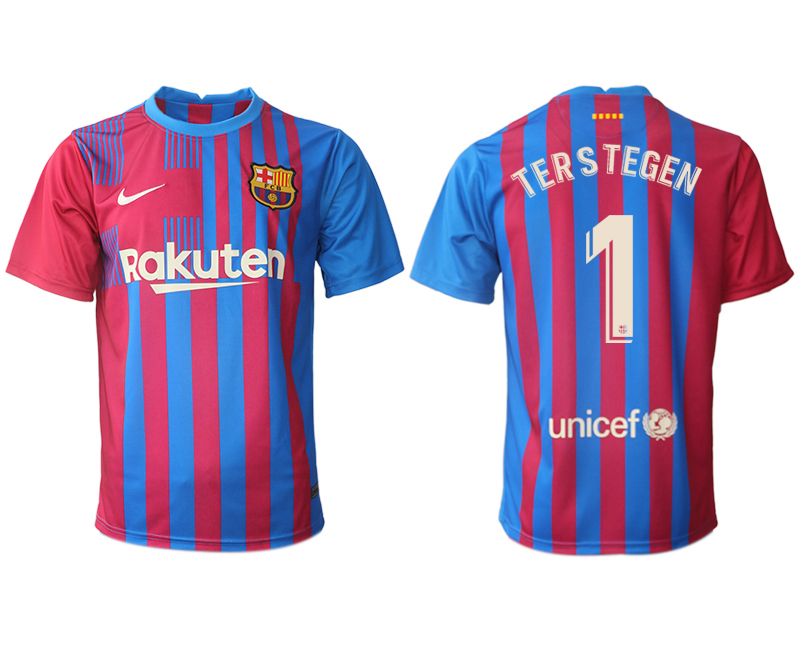 Men 2021-2022 Club Barcelona home aaa version red 1 Nike Soccer Jerseys