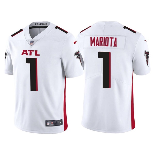 Men's Atlanta Falcons #1 Marcus Mariota White Vapor Untouchable Limited Stitched Jersey