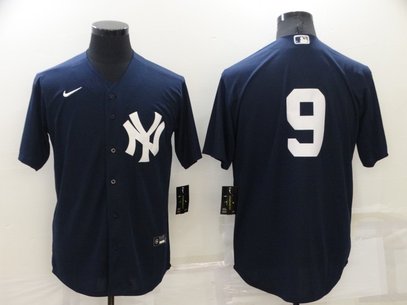 Men's New York Yankees #9 Roger Maris No Name Black Stitched Nike Cool Base Throwback Jersey